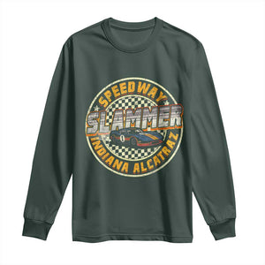 Speedway Slammer 2025 Long Sleeve Shirt Indiana Alcatraz Retro Vintage Racing Graphic TS02 Dark Forest Green Print Your Wear