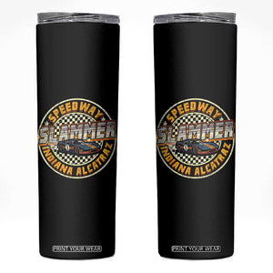 Speedway Slammer 2025 Skinny Tumbler Indiana Alcatraz Retro Vintage Racing Graphic TS02 Black Print Your Wear