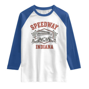 Indiana Speedway Slammer 2025 Raglan Shirt Detention Prison Jail TS02 White Royal Print Your Wear