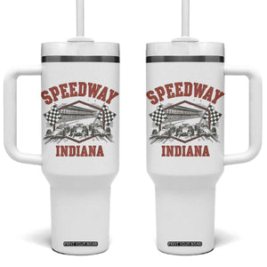 Indiana Speedway Slammer 2025 Tumbler With Handle Detention Prison Jail TS02 One Size: 40 oz White Print Your Wear