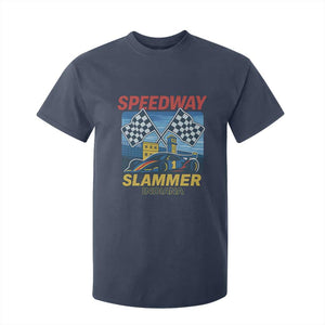 Speedway Slammer 2025 T Shirt For Kid Indiana Alcatraz Vintage Racing Graphic TS02 Navy Print Your Wear