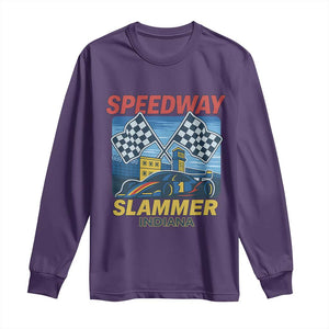 Speedway Slammer 2025 Long Sleeve Shirt Indiana Alcatraz Vintage Racing Graphic TS02 Purple Print Your Wear