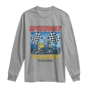 Speedway Slammer 2025 Long Sleeve Shirt Indiana Alcatraz Vintage Racing Graphic TS02 Sport Gray Print Your Wear