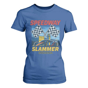 Speedway Slammer 2025 T Shirt For Women Indiana Alcatraz Vintage Racing Graphic TS02 Royal Blue Print Your Wear