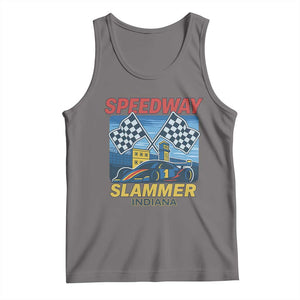 Speedway Slammer 2025 Tank Top Indiana Alcatraz Vintage Racing Graphic TS02 Deep Heather Print Your Wear