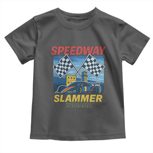 Speedway Slammer 2025 Toddler T Shirt Indiana Alcatraz Vintage Racing Graphic TS02 Dark Heather Print Your Wear