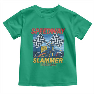 Speedway Slammer 2025 Toddler T Shirt Indiana Alcatraz Vintage Racing Graphic TS02 Irish Green Print Your Wear