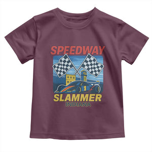 Speedway Slammer 2025 Toddler T Shirt Indiana Alcatraz Vintage Racing Graphic TS02 Maroon Print Your Wear