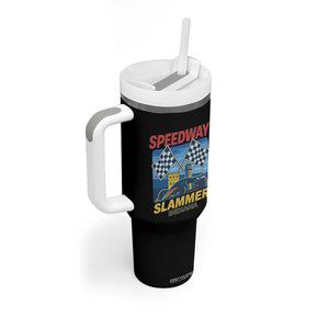 Speedway Slammer 2025 Tumbler With Handle Indiana Alcatraz Vintage Racing Graphic TS02 Print Your Wear