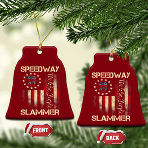 Speedway Slammer 2025 Ceramic Ornament We The People Patriotic Distressed American Flag TS02 Print Your Wear