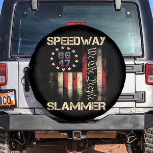 Speedway Slammer 2025 Spare Tire Cover We The People Patriotic Distressed American Flag TS02 No hole Black Print Your Wear