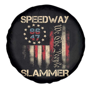 Speedway Slammer 2025 Spare Tire Cover We The People Patriotic Distressed American Flag TS02 Print Your Wear