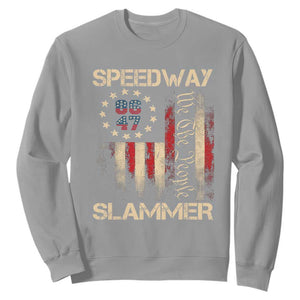 Speedway Slammer 2025 Sweatshirt We The People Patriotic Distressed American Flag TS02 Sport Gray Print Your Wear