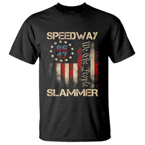 Speedway Slammer 2025 T Shirt We The People Patriotic Distressed American Flag TS02 Black Print Your Wear
