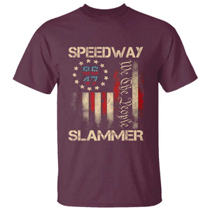 Speedway Slammer 2025 T Shirt We The People Patriotic Distressed American Flag TS02 Maroon Print Your Wear