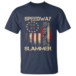 Speedway Slammer 2025 T Shirt We The People Patriotic Distressed American Flag TS02 Navy Print Your Wear