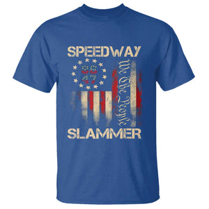 Speedway Slammer 2025 T Shirt We The People Patriotic Distressed American Flag TS02 Royal Blue Print Your Wear