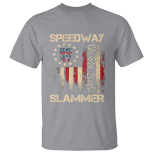 Speedway Slammer 2025 T Shirt We The People Patriotic Distressed American Flag TS02 Sport Gray Print Your Wear