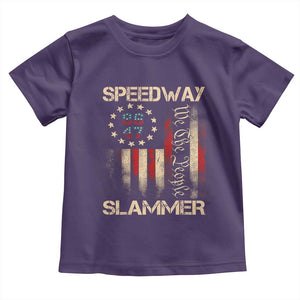 Speedway Slammer 2025 Toddler T Shirt We The People Patriotic Distressed American Flag TS02 Purple Print Your Wear