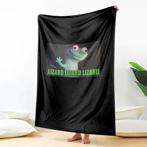 Funny Lizard Lizard Lizard Throw Blanket Weirdcore Gecko Meme TS02 Print Your Wear