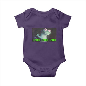 Funny Lizard Lizard Lizard Baby Onesie Weirdcore Gecko Meme TS02 Purple Print Your Wear