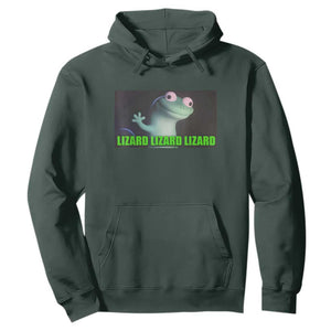 Funny Lizard Lizard Lizard Hoodie Weirdcore Gecko Meme TS02 Dark Forest Green Print Your Wear