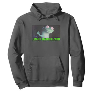 Funny Lizard Lizard Lizard Hoodie Weirdcore Gecko Meme TS02 Dark Heather Print Your Wear