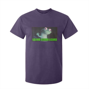 Funny Lizard Lizard Lizard T Shirt For Kid Weirdcore Gecko Meme TS02 Purple Print Your Wear