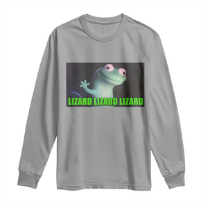 Funny Lizard Lizard Lizard Long Sleeve Shirt Weirdcore Gecko Meme TS02 Sport Gray Print Your Wear