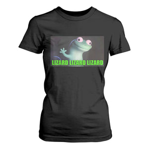Funny Lizard Lizard Lizard T Shirt For Women Weirdcore Gecko Meme TS02 Black Print Your Wear
