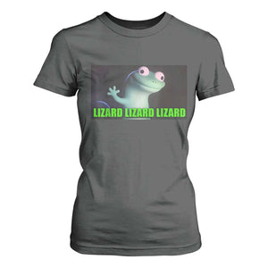 Funny Lizard Lizard Lizard T Shirt For Women Weirdcore Gecko Meme TS02 Dark Heather Print Your Wear