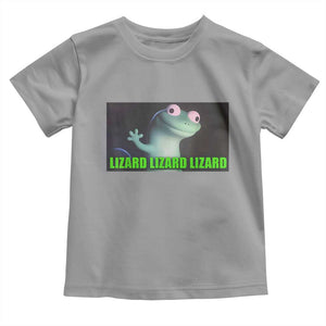 Funny Lizard Lizard Lizard Toddler T Shirt Weirdcore Gecko Meme TS02 Sport Gray Print Your Wear