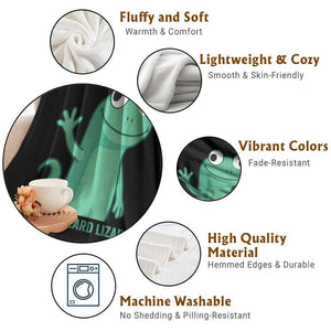 Funny Lizard Lizard Lizard Throw Blanket Cute Gecko Reptile Meme TS02 Print Your Wear