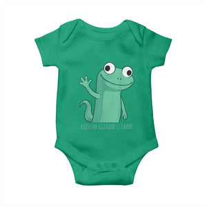 Funny Lizard Lizard Lizard Baby Onesie Cute Gecko Reptile Meme TS02 Irish Green Print Your Wear