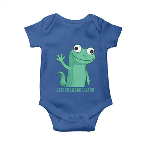 Funny Lizard Lizard Lizard Baby Onesie Cute Gecko Reptile Meme TS02 Royal Blue Print Your Wear