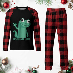 Funny Lizard Lizard Lizard Plaid Pajama Set Cute Gecko Reptile Meme TS02 Buffalo Plaid Print Your Wear