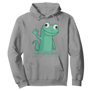 Funny Lizard Lizard Lizard Hoodie Cute Gecko Reptile Meme TS02 Sport Gray Print Your Wear