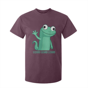 Funny Lizard Lizard Lizard T Shirt For Kid Cute Gecko Reptile Meme TS02 Maroon Print Your Wear