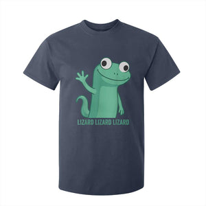 Funny Lizard Lizard Lizard T Shirt For Kid Cute Gecko Reptile Meme TS02 Navy Print Your Wear