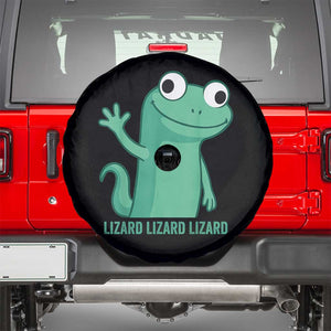 Funny Lizard Lizard Lizard Spare Tire Cover Cute Gecko Reptile Meme TS02 Black Print Your Wear