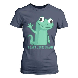 Funny Lizard Lizard Lizard T Shirt For Women Cute Gecko Reptile Meme TS02 Navy Print Your Wear