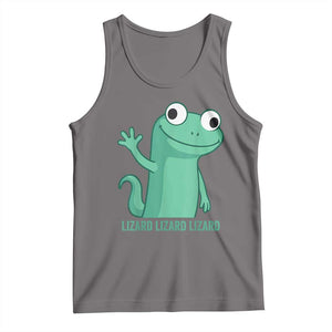Funny Lizard Lizard Lizard Tank Top Cute Gecko Reptile Meme TS02 Deep Heather Print Your Wear