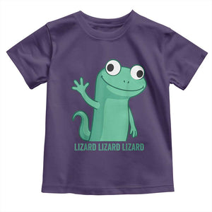 Funny Lizard Lizard Lizard Toddler T Shirt Cute Gecko Reptile Meme TS02 Purple Print Your Wear