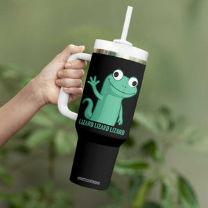 Funny Lizard Lizard Lizard Tumbler With Handle Cute Gecko Reptile Meme TS02 Print Your Wear