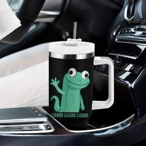 Funny Lizard Lizard Lizard Tumbler With Handle Cute Gecko Reptile Meme TS02 Print Your Wear
