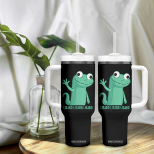 Funny Lizard Lizard Lizard Tumbler With Handle Cute Gecko Reptile Meme TS02 Print Your Wear