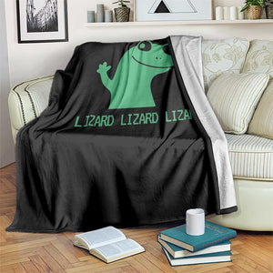 Funny Lizard Lizard Lizard Throw Blanket Weirdcore Gecko Reptile Meme TS02 Print Your Wear