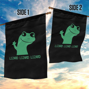 Funny Lizard Lizard Lizard Garden Flag Weirdcore Gecko Reptile Meme TS02 Print Your Wear