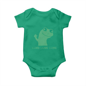 Funny Lizard Lizard Lizard Baby Onesie Weirdcore Gecko Reptile Meme TS02 Irish Green Print Your Wear