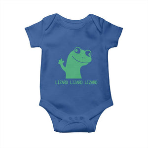 Funny Lizard Lizard Lizard Baby Onesie Weirdcore Gecko Reptile Meme TS02 Royal Blue Print Your Wear